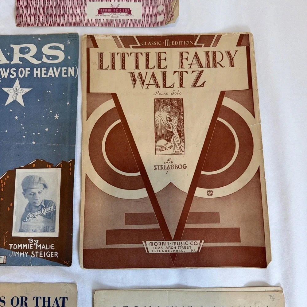 Vintage Lof 5 Piano Books Sheet Music Stars Are The Windows Of Heaven